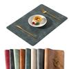 Tovagliette, Pelle PU di Alta Qualità, Stile Nordico, Idrorepellenti, Resistenti alle Macchie, Isolanti, Antiscivolo, Lavabili, Facili da Pulire,