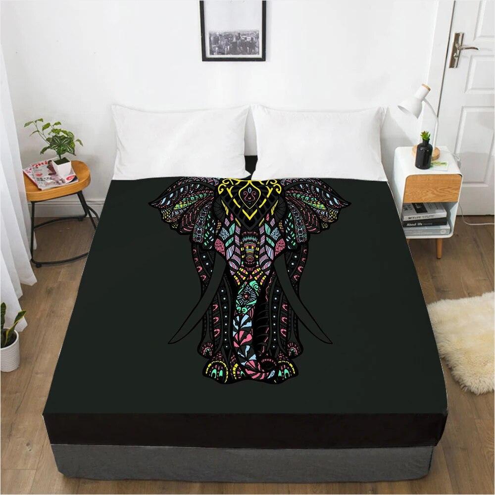 Customize Fitted Sheets Mattress Cover With Elastic Band 3D Bedsheet Linens 180x200 90x200 Bed Sheet Bedding Bohemia
