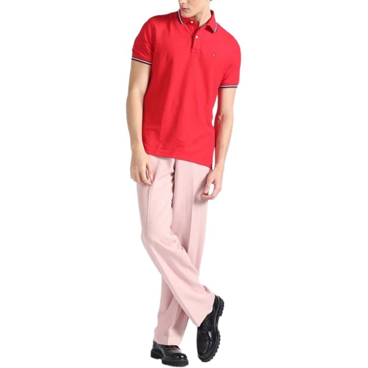 Tommy Hilfiger Polo Shirt Men's Red 78E7456-981