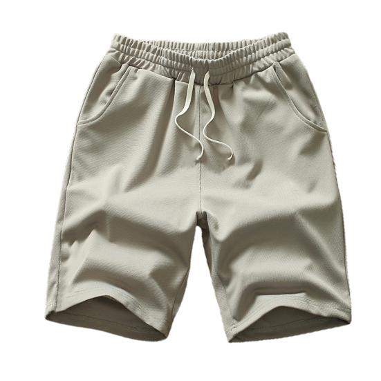 Heren Shorts Effen Kleur Losse Elastische Taille Kleurvast Studenten Shorts voor Dagelijks Gebruik