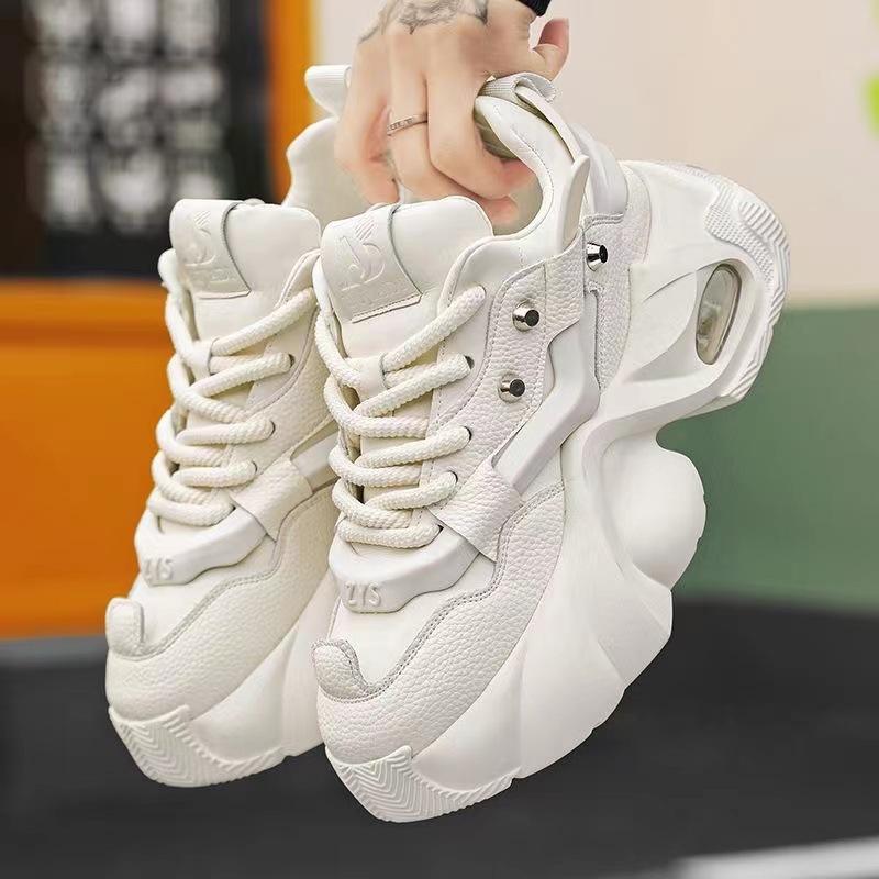 New Luxury Sneakers Men's Harajuku Chunky Sneakers Autumn Black Running Footwear Male High Fashion Zapatos Hombre Plus Size