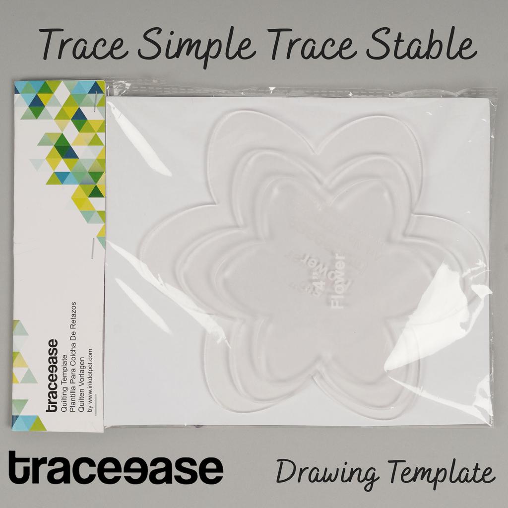 Traceease 3 Pcs Flower Shaped Quilt Applique Template 4" 5" 6" Inches DIY Sewing Quilt Patchwork Templates for Quilting-- 1 8" Thick