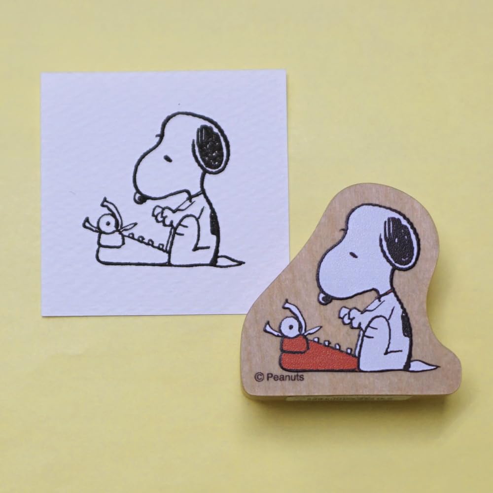 Kodomo no Kao Pečeť Snoopy Dřevěný Dílek - Snoopy Psací Stroj 2283-001