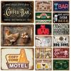 Retro Vintage Metal Tin Sign - Interior Outdoor Wall Art, Luxury Aesthetic Decor for Home Bar Room