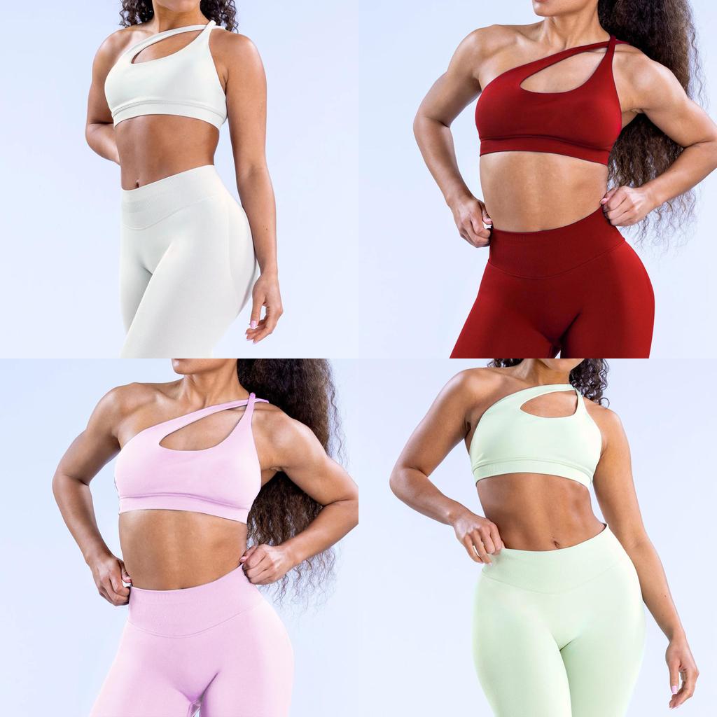Seamless High Elastic Matte Nylon Sports Bra With Full Coverage For Yoga And Running