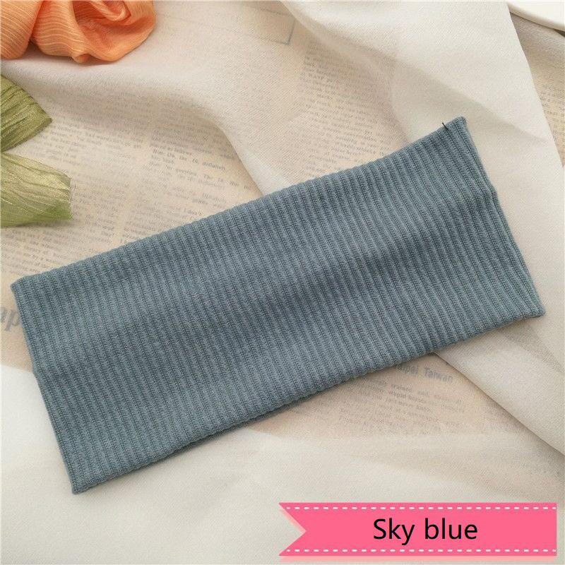 Elastic Cotton Sports Solid Color Man Headband for Women Elastic Headbands Fitness Yoga Hair Bands Stretch Makeup Accessories