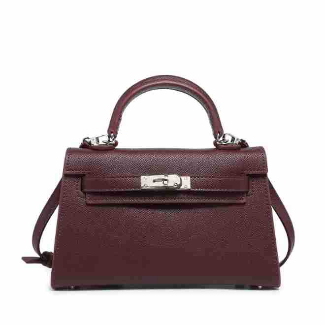 Hot Second-Generation Down-Free Real Leather Bag High-End Fashion Women's Mini Handheld Bag Texture Tote Bag