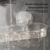 Cup Shower Caddy Bathroom Organizer with Bottom Drain Space Saving Wall Shelf