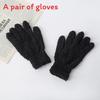 Simple Solid Color Adult And Children Winter Warm And Windproof Plush Gloves For Winter Outdoor Activities