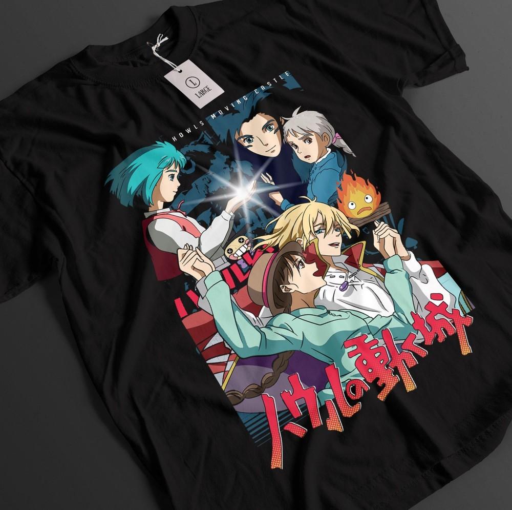 Howl's Moving Castle Shirt Howl Tshirt Sophie T-Shirt Calcifer Ghibli Anime Tee