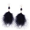 Fantasy Personality Feather Earrings Feather Elegant Long Tassel Temperament All Build Earrings