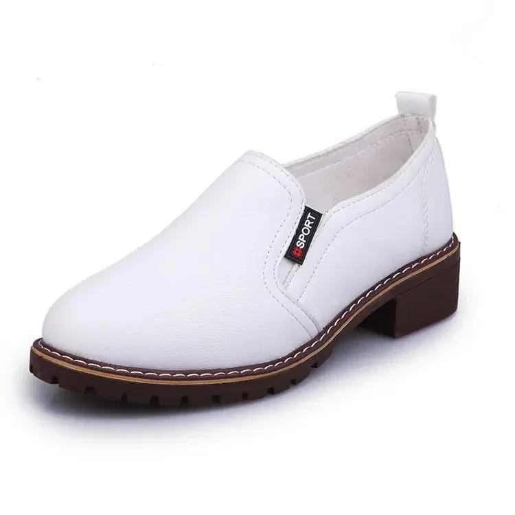 Fashion Women Flat Lace-Up Oxford Shoes Soft Leather Sneakers Low Medium Pumps Slip On Loafers Summer Footwear for Woman 2024