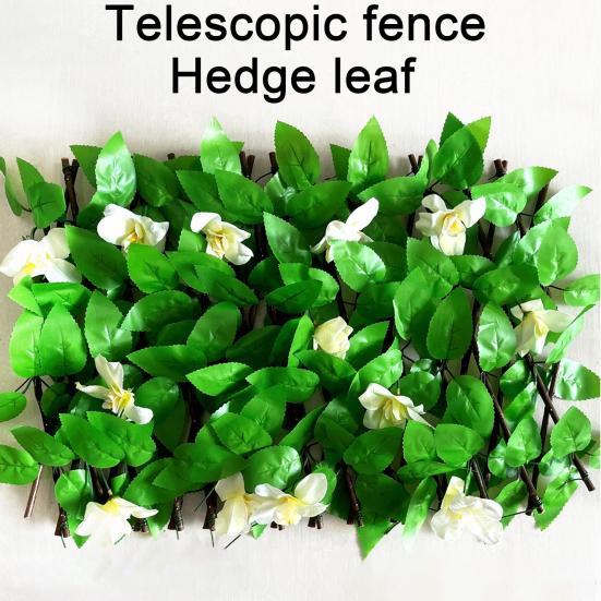 Expanding Garden Flower Trellis Panels Artificial Plants Realistic Looking Bright Color UV-Resistant Fence Screening Fake Plants