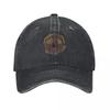 Caucasian Shepherd Illustration Baseball Caps Vintage Denim Washed Headwear Unisex Style Outdoor Running Hats