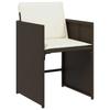 Vidaxl 9-Cz. Garden Furniture Set With Cushions, Brown, PE Rattan