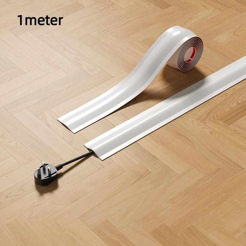 Weicher selbstklebender PVC-Kabelkanal, flammhemmend, für Heim- und Büro-Boden- und Wandkabelmanagement