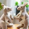 Mom Baby Kangaroo Plush Toy Stuffed Standing Animal Plushie Doll Sleeping Pillow Home Decoration Kids Girlfriend Adults Birthday Christmas Gift