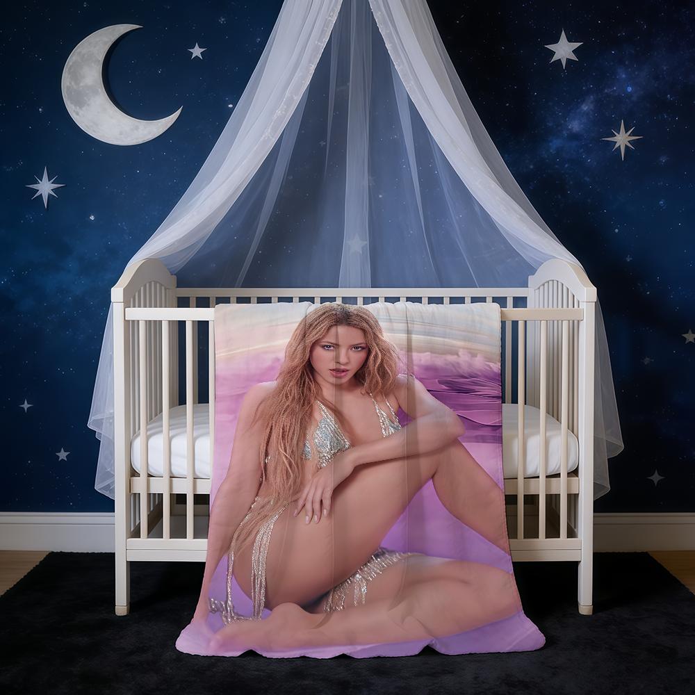 Couverture Singer S-Shakira Super Chaude Confortable Couverture Jetée en Peluche Enfant Maison Canapé Chambre à Coucher Cadeau