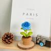 Mini Knitting Flowers Potted Rose Sunflower Knitted Eternal Flower Desktop Ornament  Office Decor