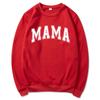 Mama Varsity Sweat Maman Vie Sweat À Capuche Super Maman Chemise Fête des Mères Hauts Femmes Mode Col Rond Sweats