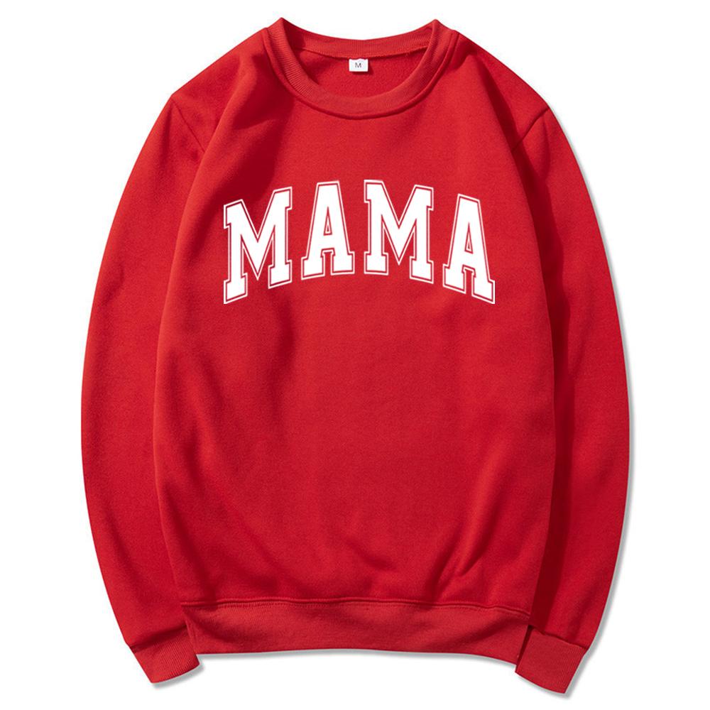 Mama Varsity Sweat Maman Vie Sweat À Capuche Super Maman Chemise Fête des Mères Hauts Femmes Mode Col Rond Sweats