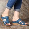 Fashion Women Sandals Soft Bottom Wedges Shoes Women Summer Sandals Med Heels Platform Sandals Shoes Female Wedge Sandalias Mujer