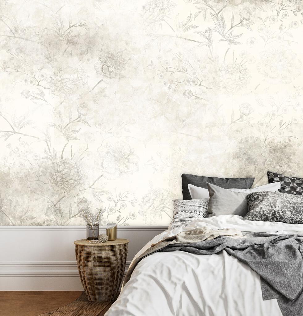 Premium Non-Woven Photo Wallpaper - 250 X 175 Cm - Rustic Style - Flowers