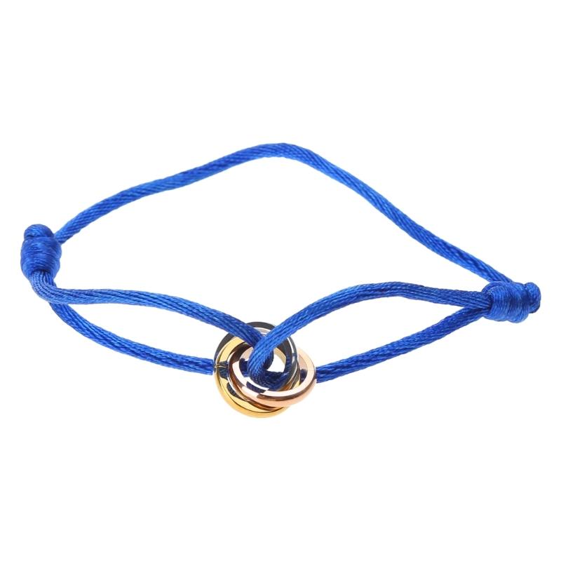 Metal Buckle Rings Braided Rope Bracelet Handmade String Bracelet Jewelry Gift Adjustable Friendship Couples Bracelets