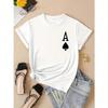 Letter Print T-Shirt Casual Short Sleeve Top For Spring & Summer Wounisex's Clothing Shirts For Wounisex