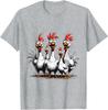 Verrückte Hühner T-ShirtsLustiges Bauernhoftier-T-Shirt für Hühnerliebhaber
