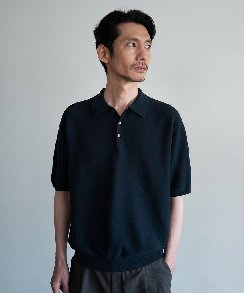 BLANKROOM Torren Poloshirt Strick_Marine