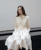 Unis Ivory Tuck Pleated Shirt Dress