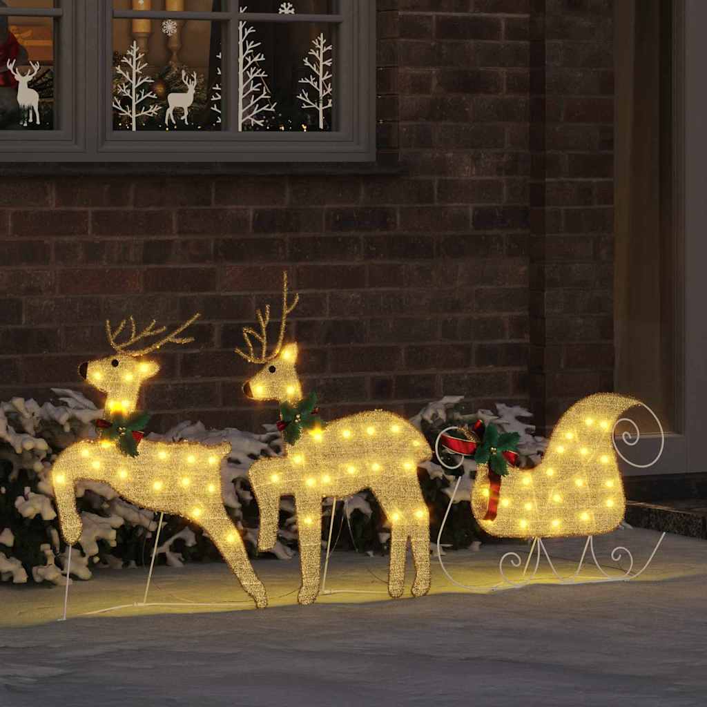 LED Deer 3 Pcs Warm White Fabric