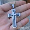 Hip Hop Vintage Herren Kreuz Titan Stahl Halskette Trend Dreidimensionale Edelstahl Anhänger Pullover Kette