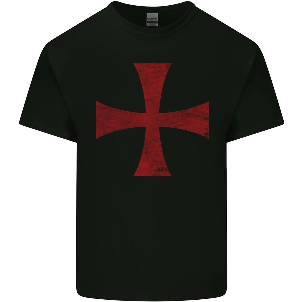 Knights Templar Cross Fancy Dress Outfit Mens Cotton T-Shirt Tee Top