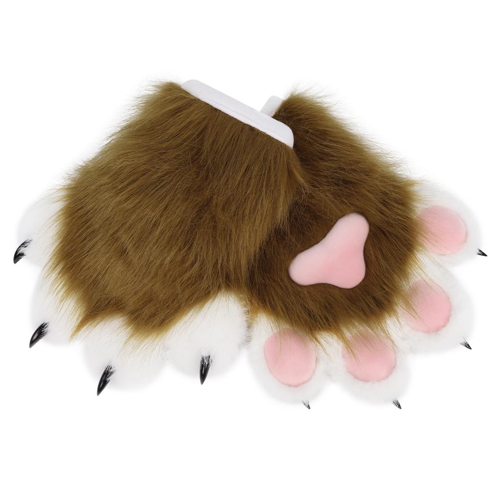 Plüsch pelzige Fursuit Krallen Fursuit Performance Cos Comic Show Requisiten Kleber Bestienkralle Handschuhe Zubehör