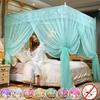 Zanzariera Pieghettata in Pizzo per Camera da Letto Rete Crittografata Baldacchino Quadrato per Letto Senza Telaio Letti Matrimoniali Doppi Tenda Decorazione per la Casa