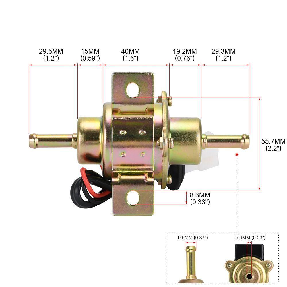 12V Universal Low Pressure 3-5 Psi Petrol or Diesel Electric Fuel Pump For Kubota Yanmar Cub Cadet EP500-0 EP-500-0 FP7901-017
