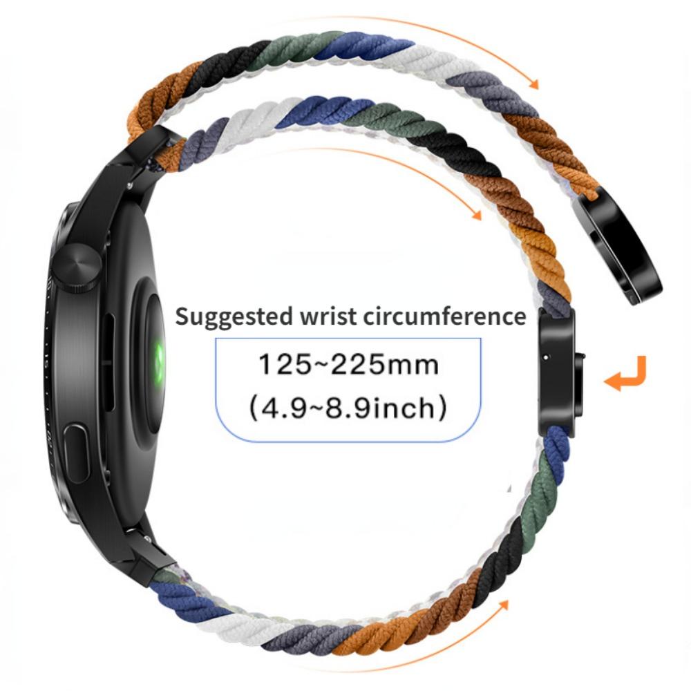 20mm 22mm Magnetic Bracelet for Samsung Galaxy Watch 7/6/Classic/5/4/3 Braided Nylon Strap for Huawei Watch 4/3/GT6 5 4 Pro Band
