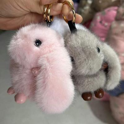 Cute Oudiao Velvet Long Eared Rabbit Doll Childrens Toys Plush Pendant Bags Schoolbag Keychain Hanging Drop Party Favors Gifts