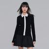 Layered Shirt Cardigan Black