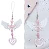 Schöne Flügel Bogen Herz Mobile Strap Telefon Anhänger Kette Für Mädchen Frauen Mode Süße Keychain Taschen Dekorative Accessoires Geschenke