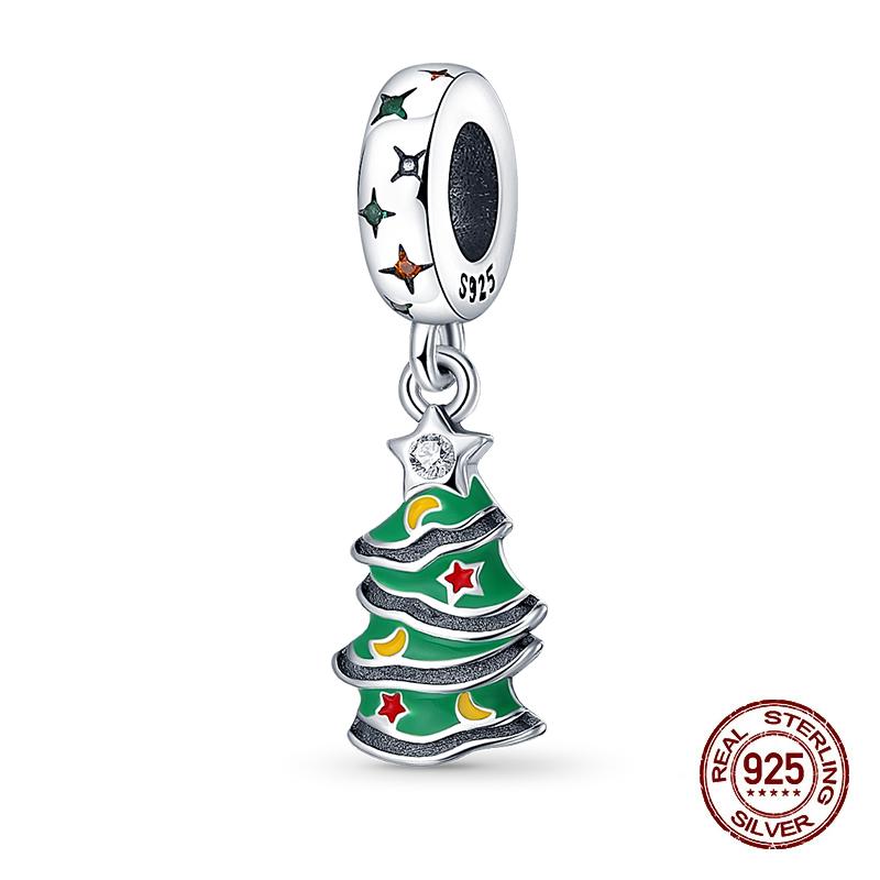 Christmas Charm Bead Components Bead Components Copper Metal Christmas Tree Snowman Elk Charm Bead Component Compatible With Authentic Original