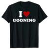 Drôle J'aime Gooning Design Graphique T-shirts en Coton Femmes Hommes Humour Streetwear T-shirt Manches Courtes Unisexe Vêtements Amples