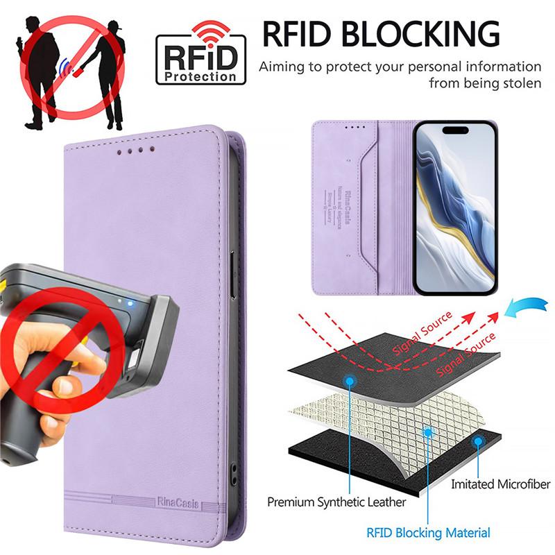 Odinis Retro Anti-theft Piniginė Atverčiama Dėklas Telefonui OPPO Reno 10 9A 9 8 8T 7 Z 6 Lite 5F 4F 5 4 Pro 5G Dangtelis Magnetinis Užsegimas Kortelėms