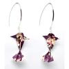 The Cocotte - Violet Origami Carp Earrings