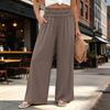 Women's High Waisted Wide Leg Pants with Pockets - Boho Summer Travel Casual Trousers, Pleated Loose Fit Color