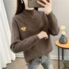 Half High Collar Pullover Sweater Women Autumn and Winter Loose Design with a Small Number of Outerwear Sweater Pullover Female