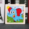 11*11cm 3D Holzpuzzle Baby Spielzeug Cartoon Tier Verkehr Tangram Puzzlespiel Frühes Lernen Pädagogisches Spielzeug für Kinder