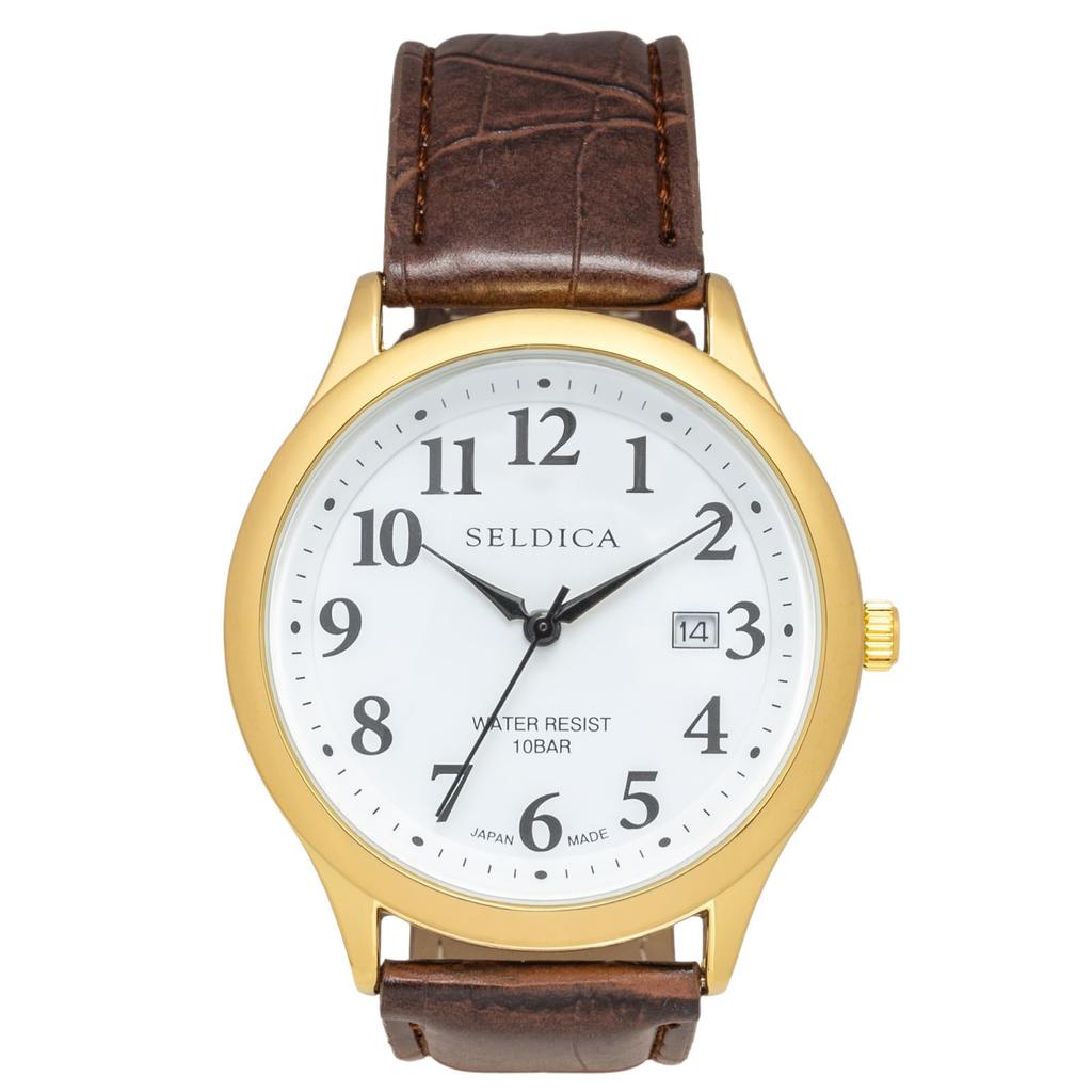 CREPHA Analog Japanese Quartz 10 ATM Water Calendar Function Simple and Urethane 20mm Band Suitable for High School and Junior High School Available